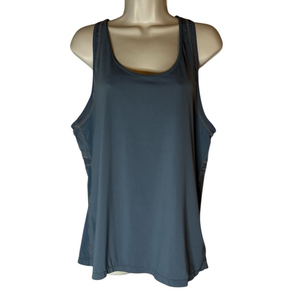 Athleta Blueish Gray Fitted Tank Top Racerback Sz XL - Picture 1 of 5